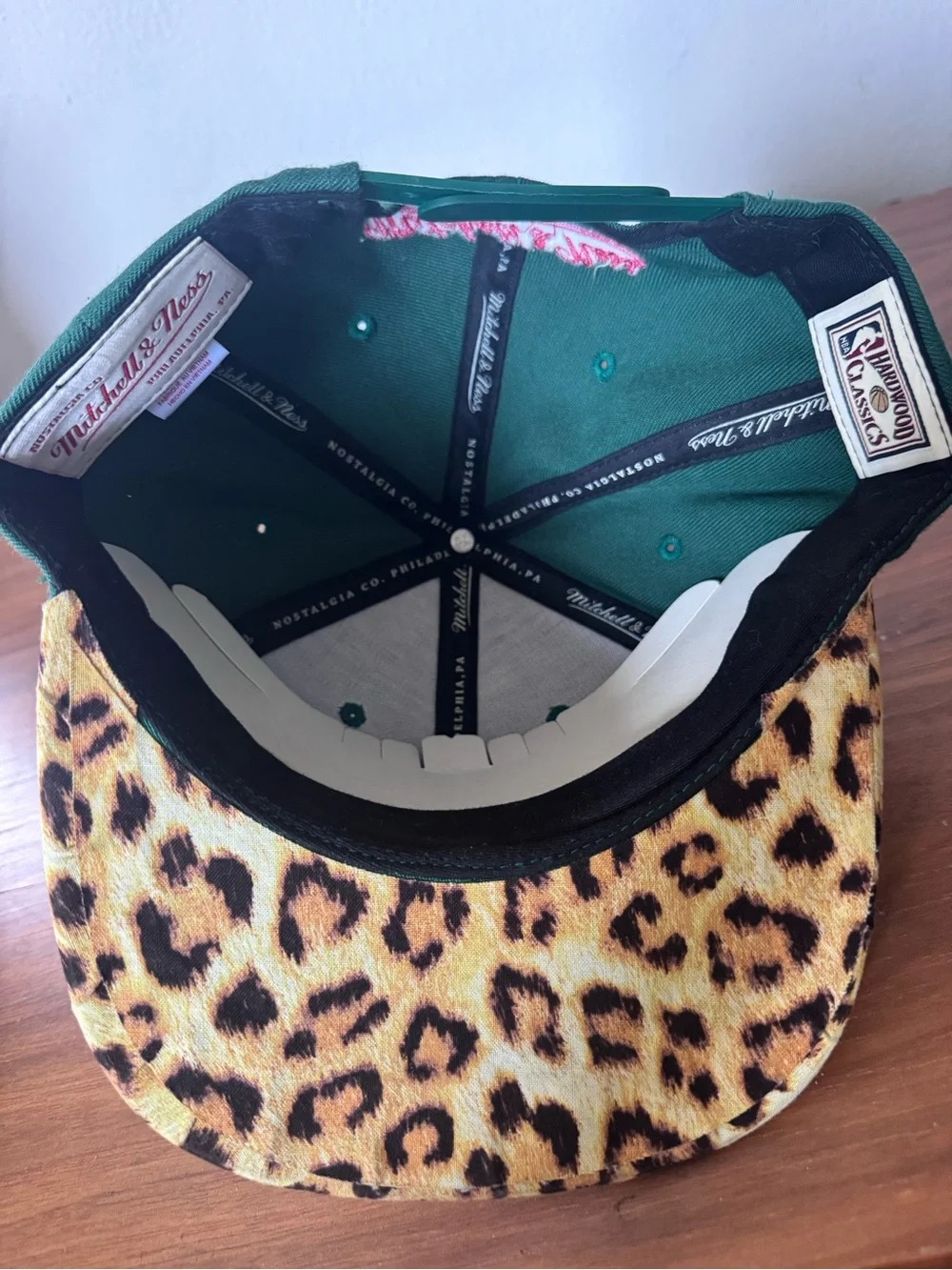 Mitchell & Ness Milwaukee bucks snapback with cheetah skin brim